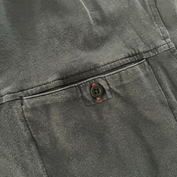 Lululemon Faded Blue Gray Performance Athletic Polo Shirt Tail Pocket - Picture 3 of 7